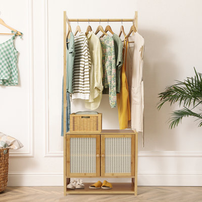 Hokku Designs Loxi 24.4'' Solid Wood Clothes Rack & Reviews